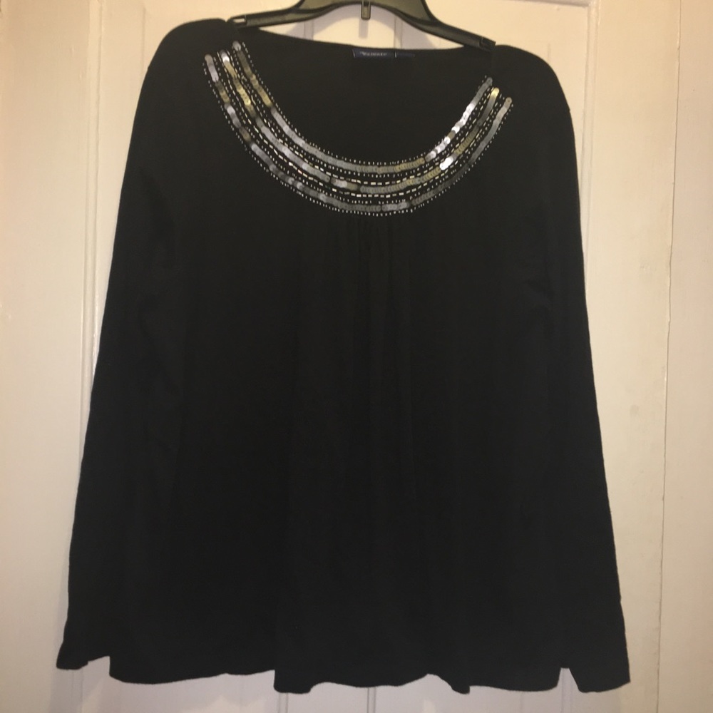 💝$5 BUNDLED GV Black Embellished Top
